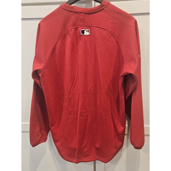 Boston Red Sox Pullover Mens Large Red Therma Majestic Authentic Collection75 - Picture 4 of 5